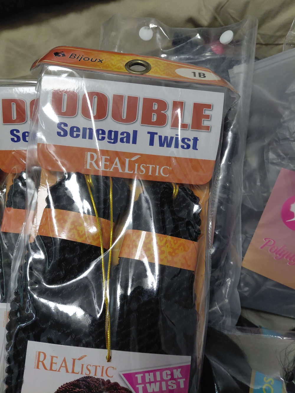 Realistic Double Senegal Twist Hair - Black (1B)